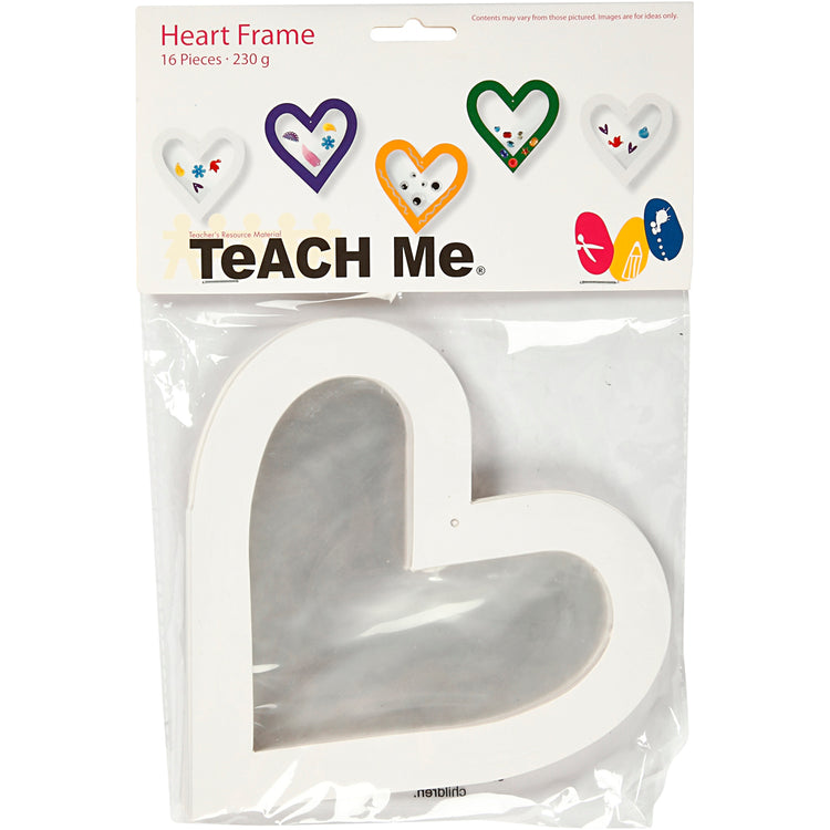 Cadres coeur Creativ company, dim. 18x18 cm, 230 g, blanc, 16 pièces 1 boîte