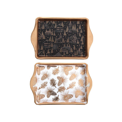 Plateau à café vivant Svenska image de Noël 21x14x2cm