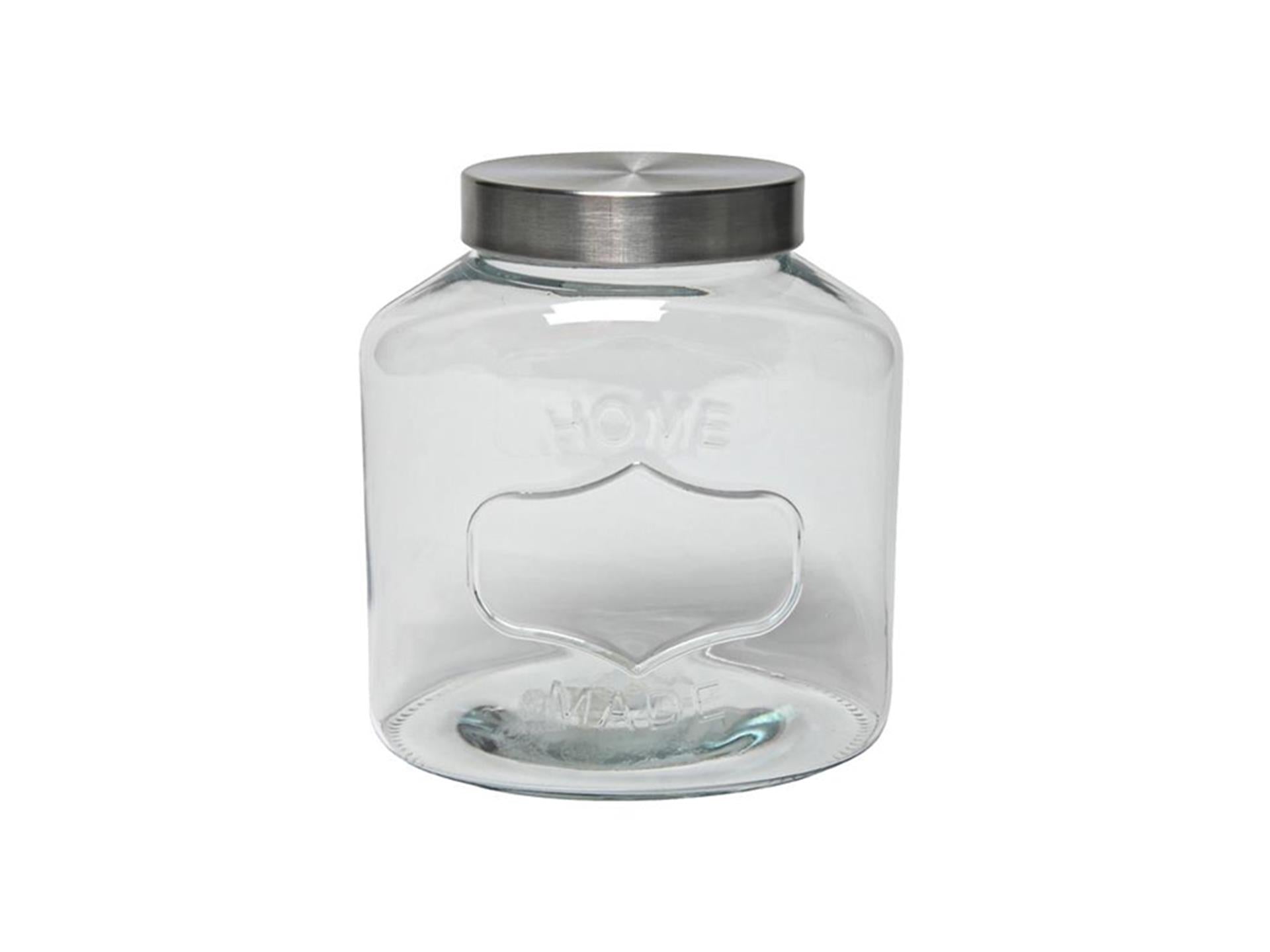 Pot de rangement d'ustensiles de cuisine en verre fait maison 17,5x12,5x20cm