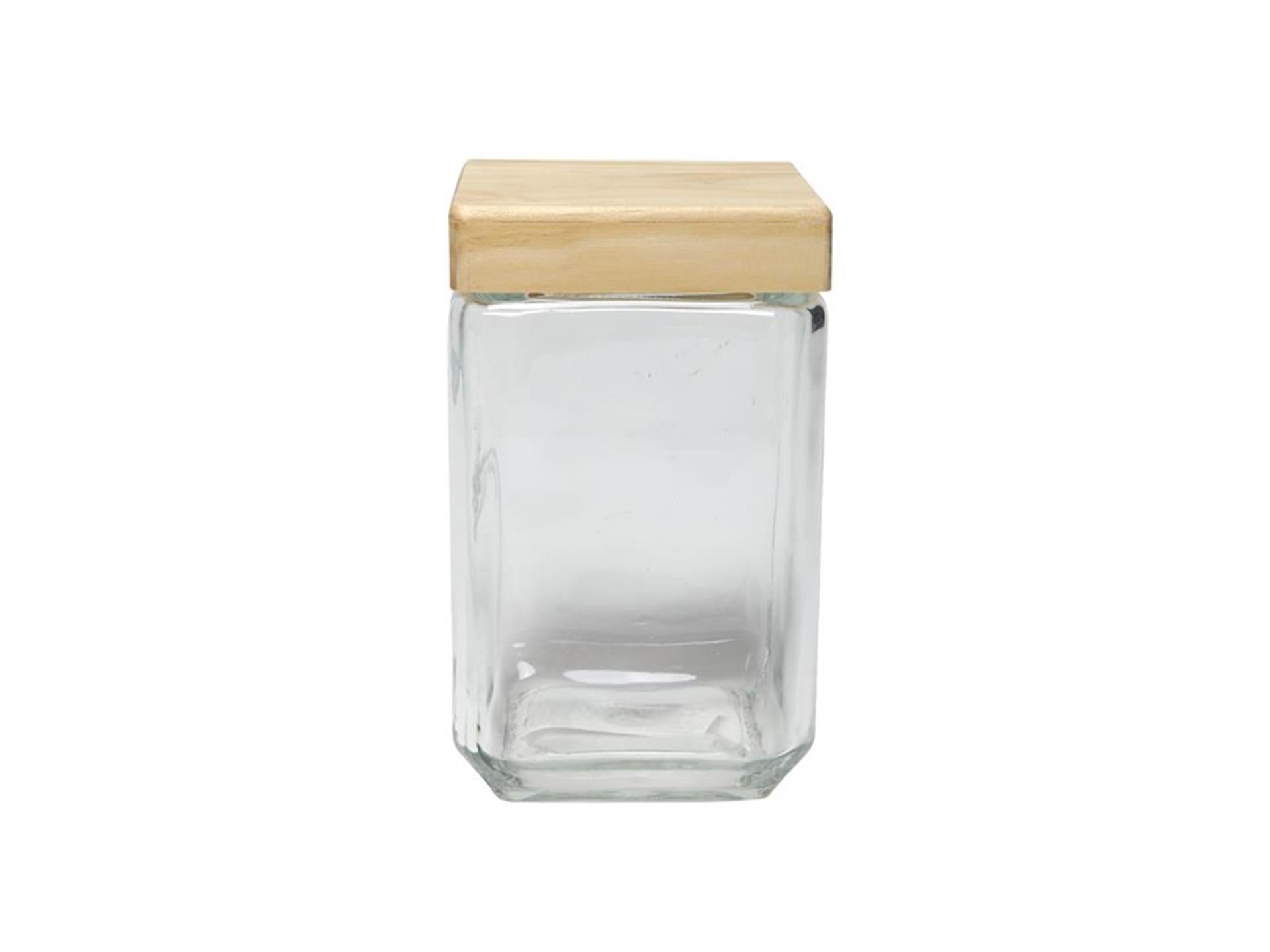 Pot de rangement ustensiles de cuisine verre 11x11xh18,5cm 1,7l