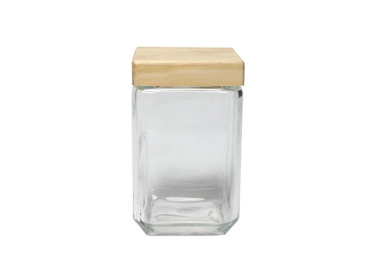 Pot de rangement ustensiles de cuisine verre 11x11xh18,5cm 1,7l