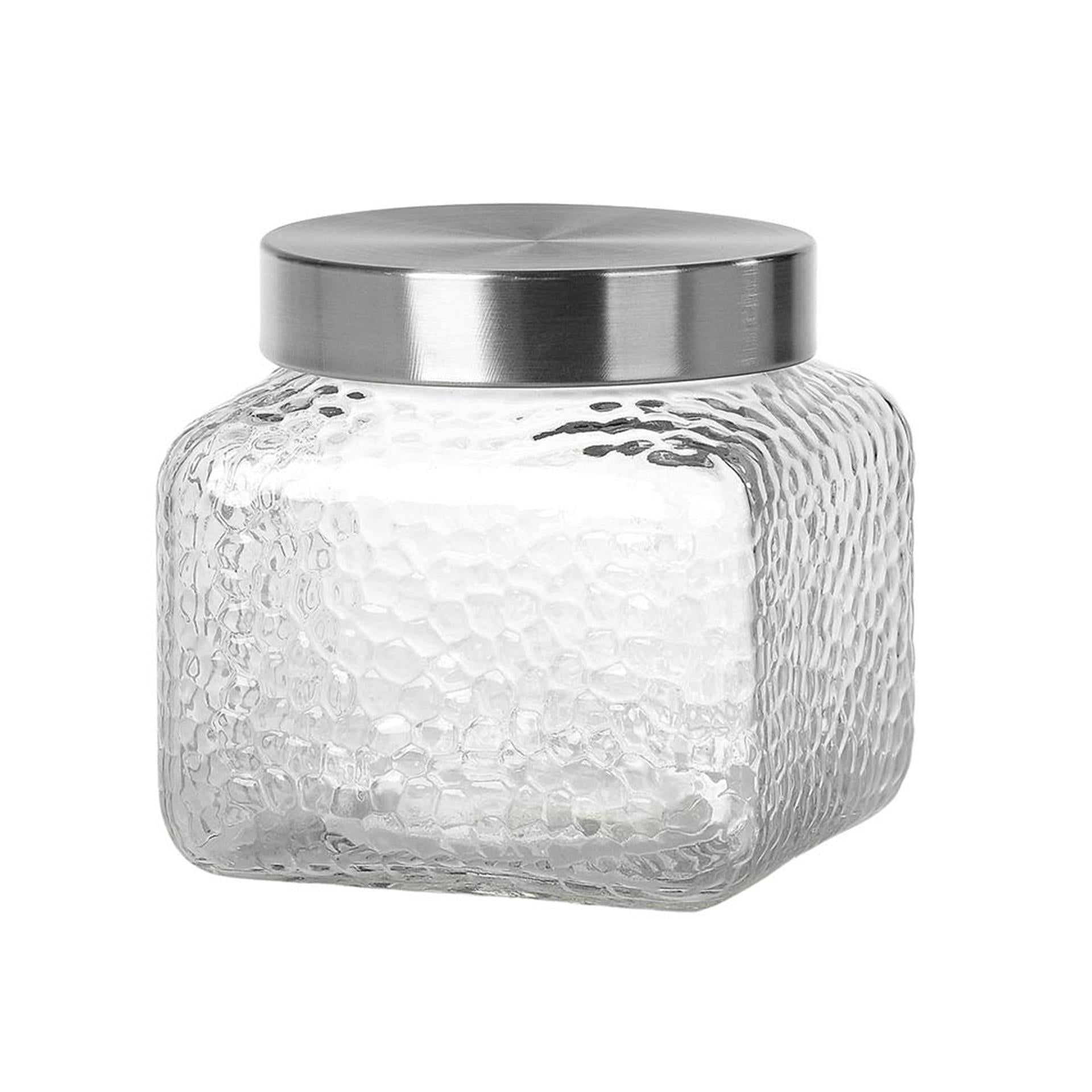 Pot de rangement pour ustensiles de cuisine en verre carré 1350ml