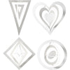Creativ company Ornements 3D, h : 18+22+24 cm, l : 15+18+22 cm, 230 g, blanc, 16 pièces 1 boîte