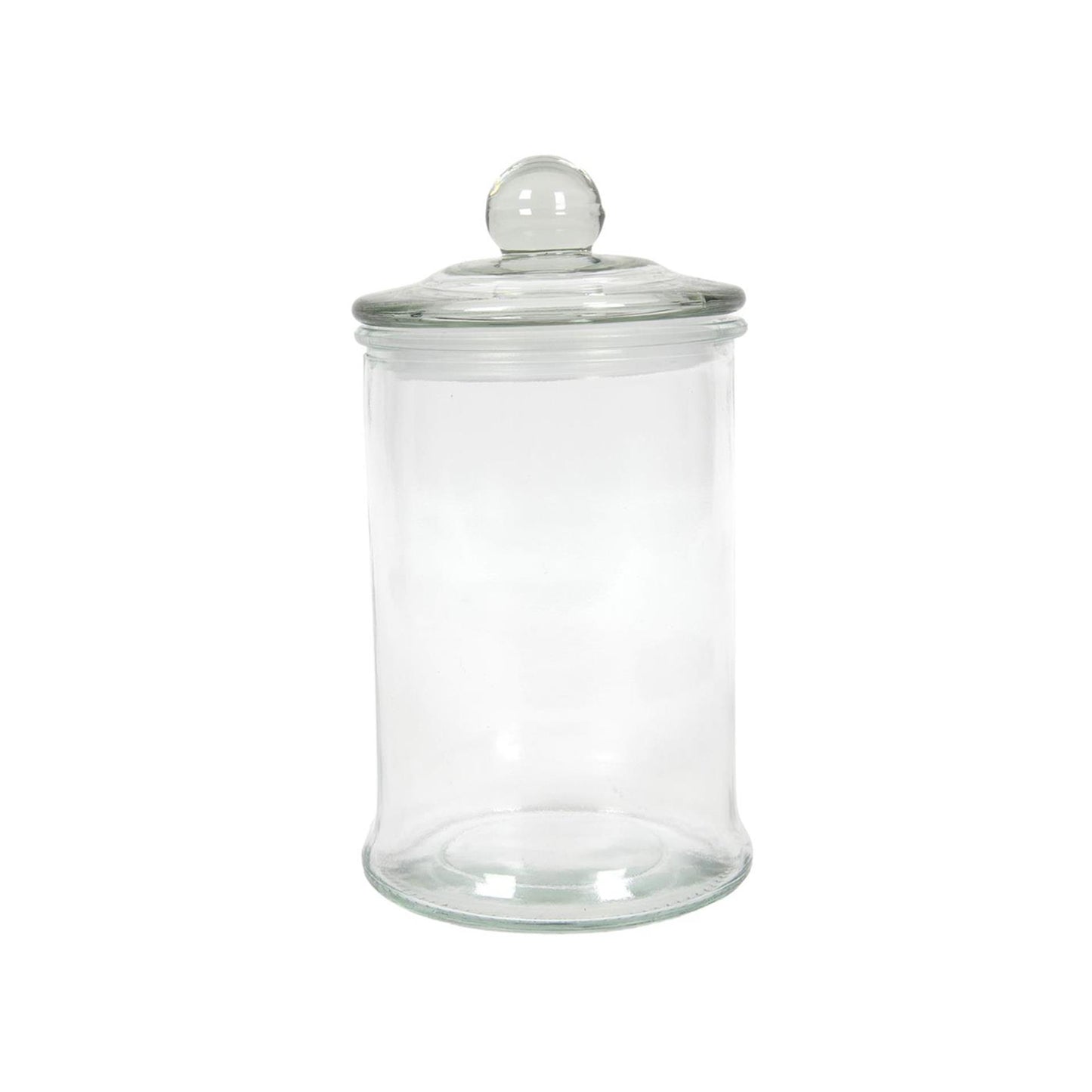 Pot de conservation en verre avec bouton ø10x18,5cm