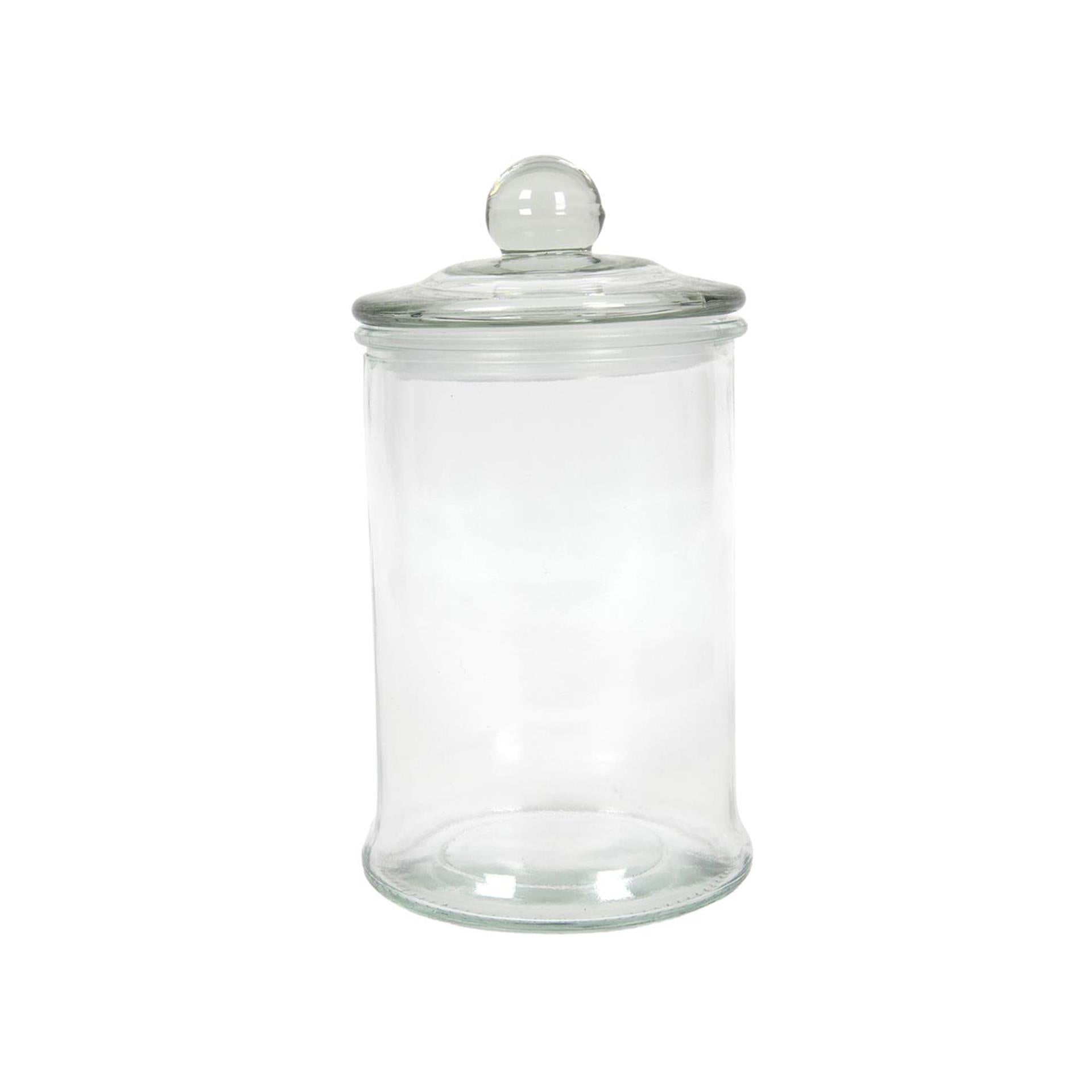 Pot de conservation en verre avec bouton ø10x18,5cm