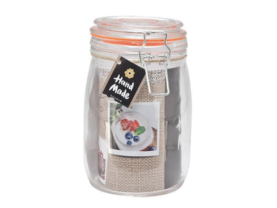 Pot de conservation ustensiles de cuisine 1000ml 10,5x17cm anneau silicone