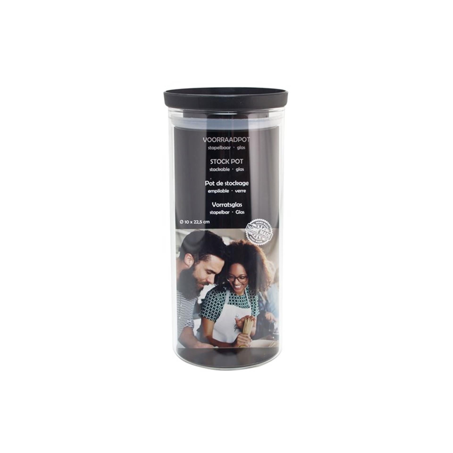 Pot de rangement pour ustensiles de cuisine empilable ø10x22,5cm