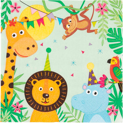 Napkins Party Animaux 33x33 cm