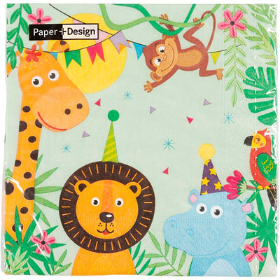 Napkins Party Animaux 33x33 cm