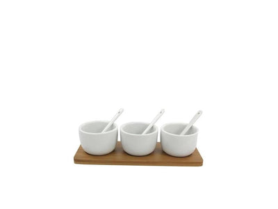Set de sauces Food for Fun 7 pièces avec planche en bois