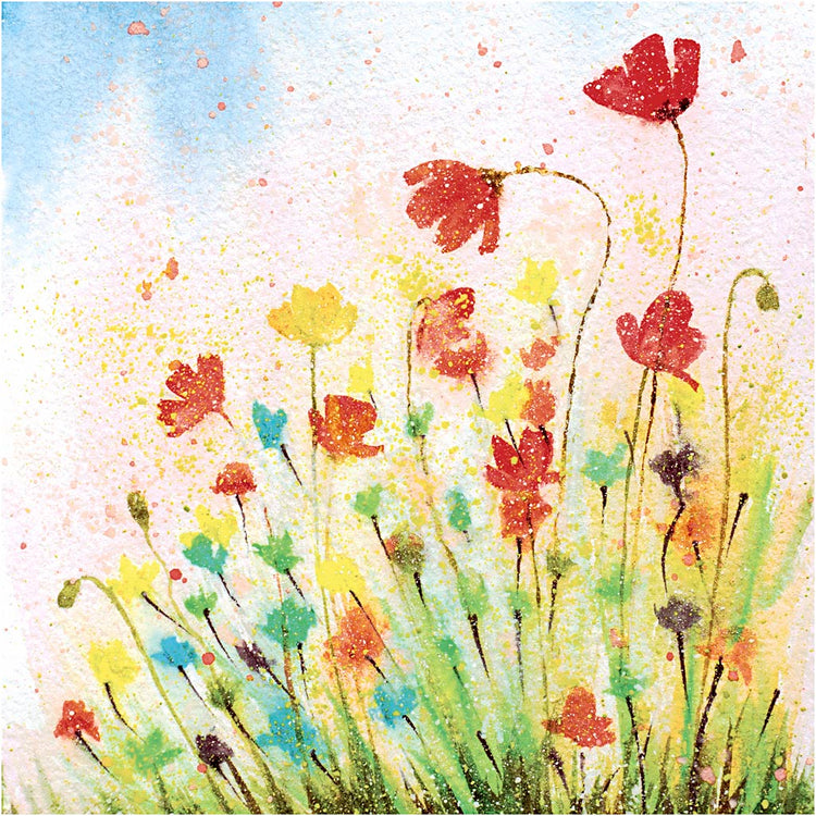 Serviettes Creativ company, coquelicot, dim. 33x33 cm, 20 pièces 1 boîte