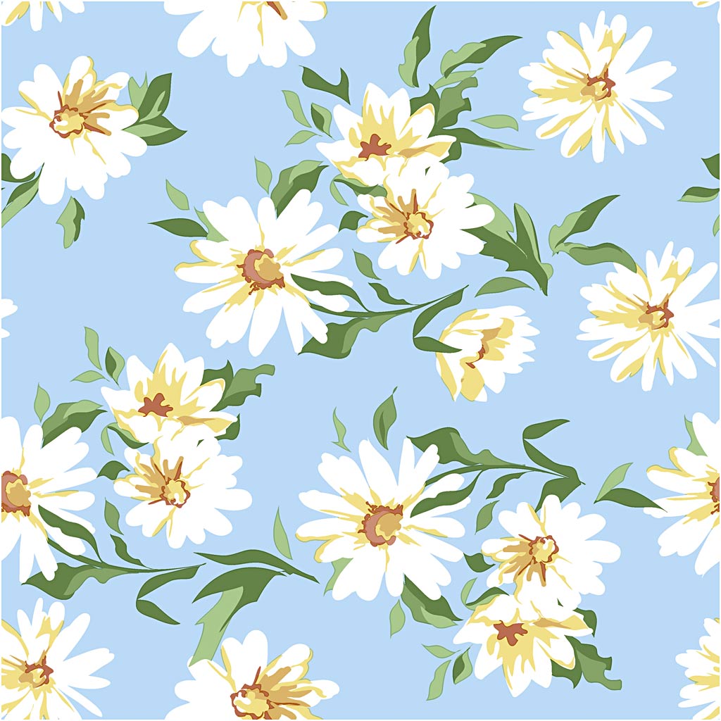 Serviettes Creativ company, marguerites, format 33x33 cm, 20 pièces 1 boîte