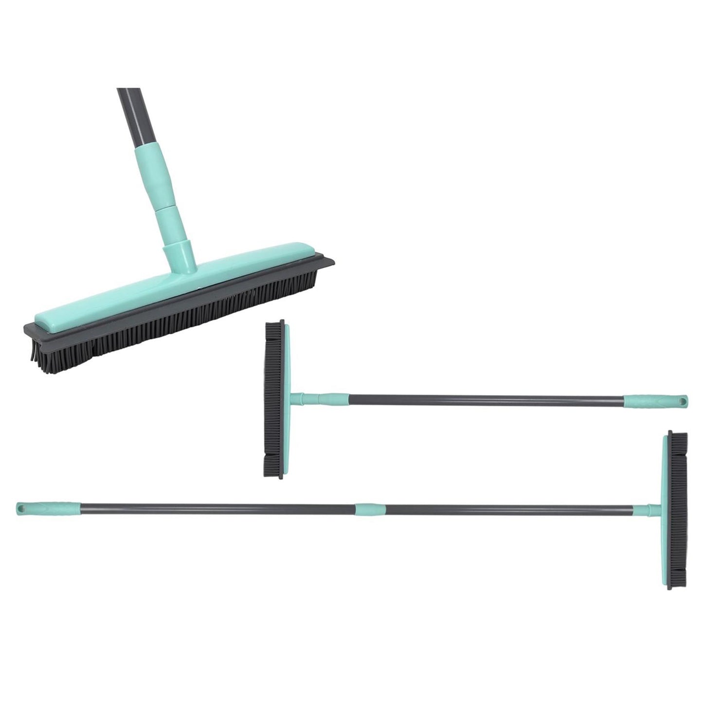 Balai en caoutchouc avec manche télescopique 80-130cm
