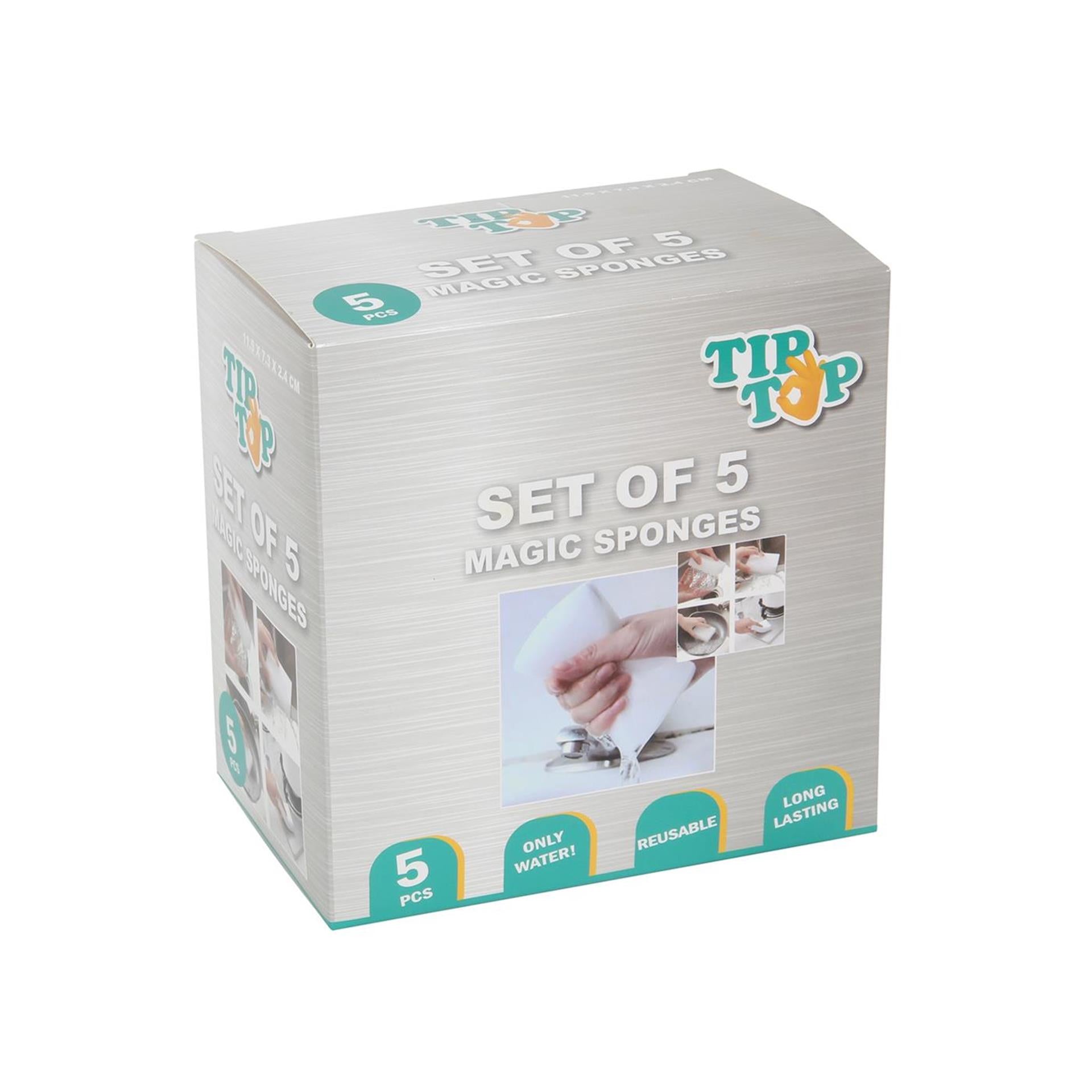 Boîte d'éponges miracles Tiptop de 5 pièces