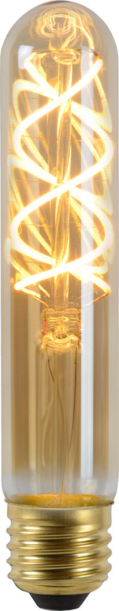 Lucide t32 - lampe à filament - ø 3 cm - LED dimmable - E27 - 1x4,9W 2200K - ambre