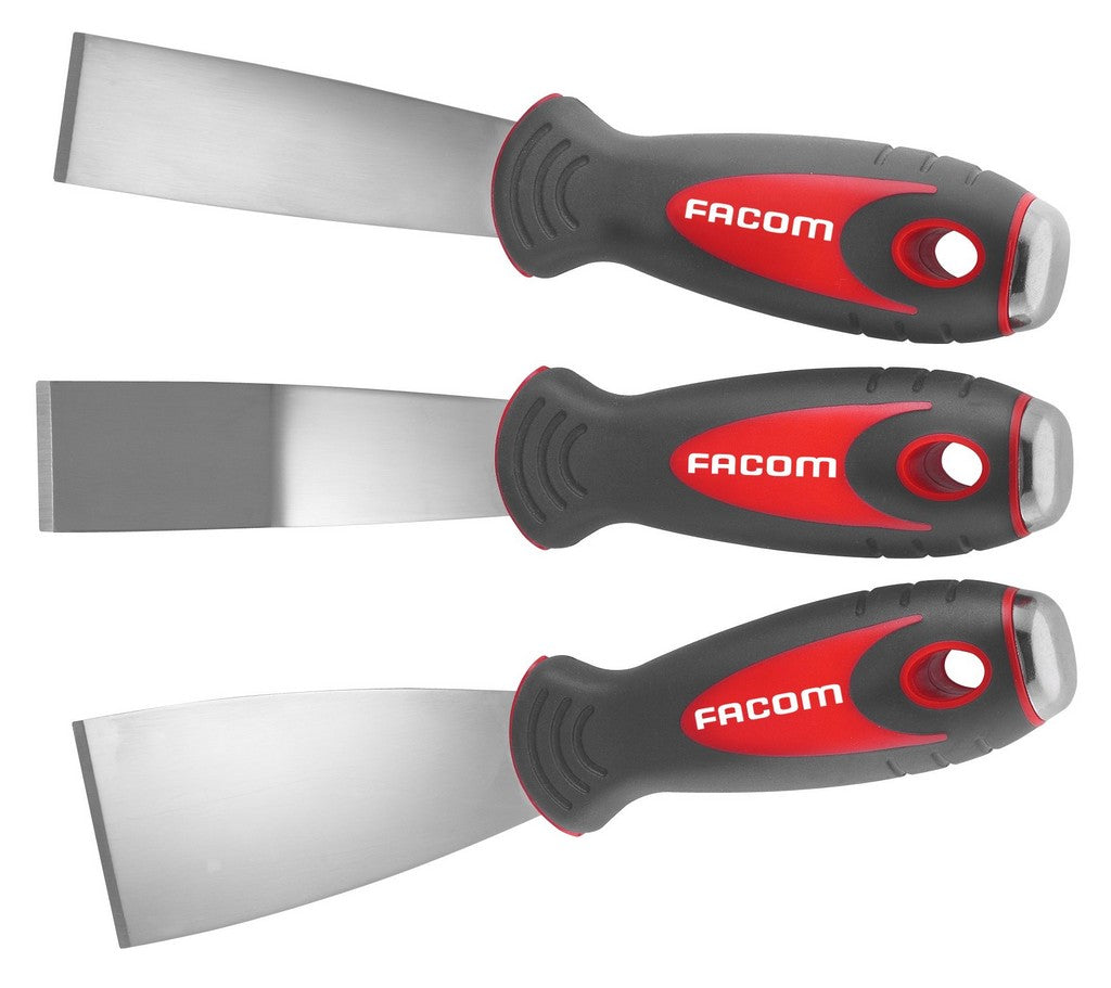 Facom lot de 3 grattoirs inox