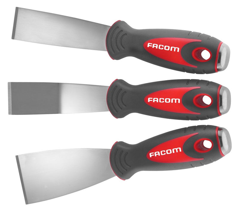 Facom lot de 3 grattoirs inox