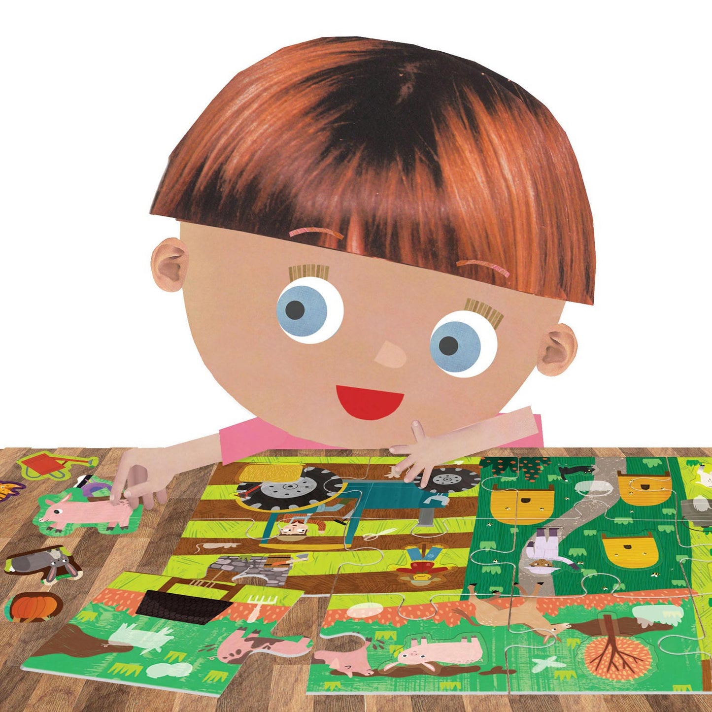 Ferme de puzzle Headu avec des autocollants réutilisables
