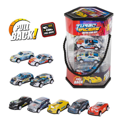 Toi-toys lot de 9 voitures en métal à reculer