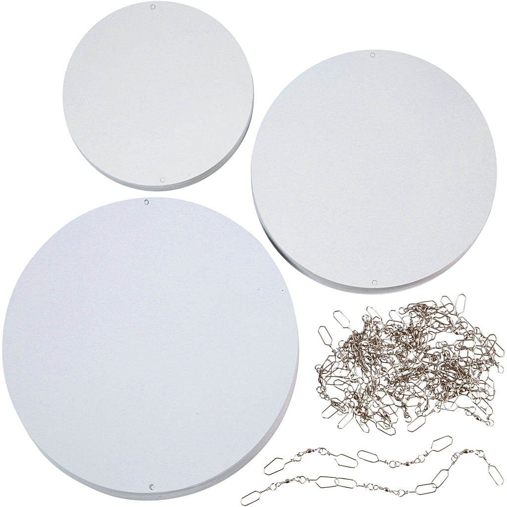 Mobiles vierges Creativ company, d 12+15+18 cm, 300 gr, 20 set 1 boîte