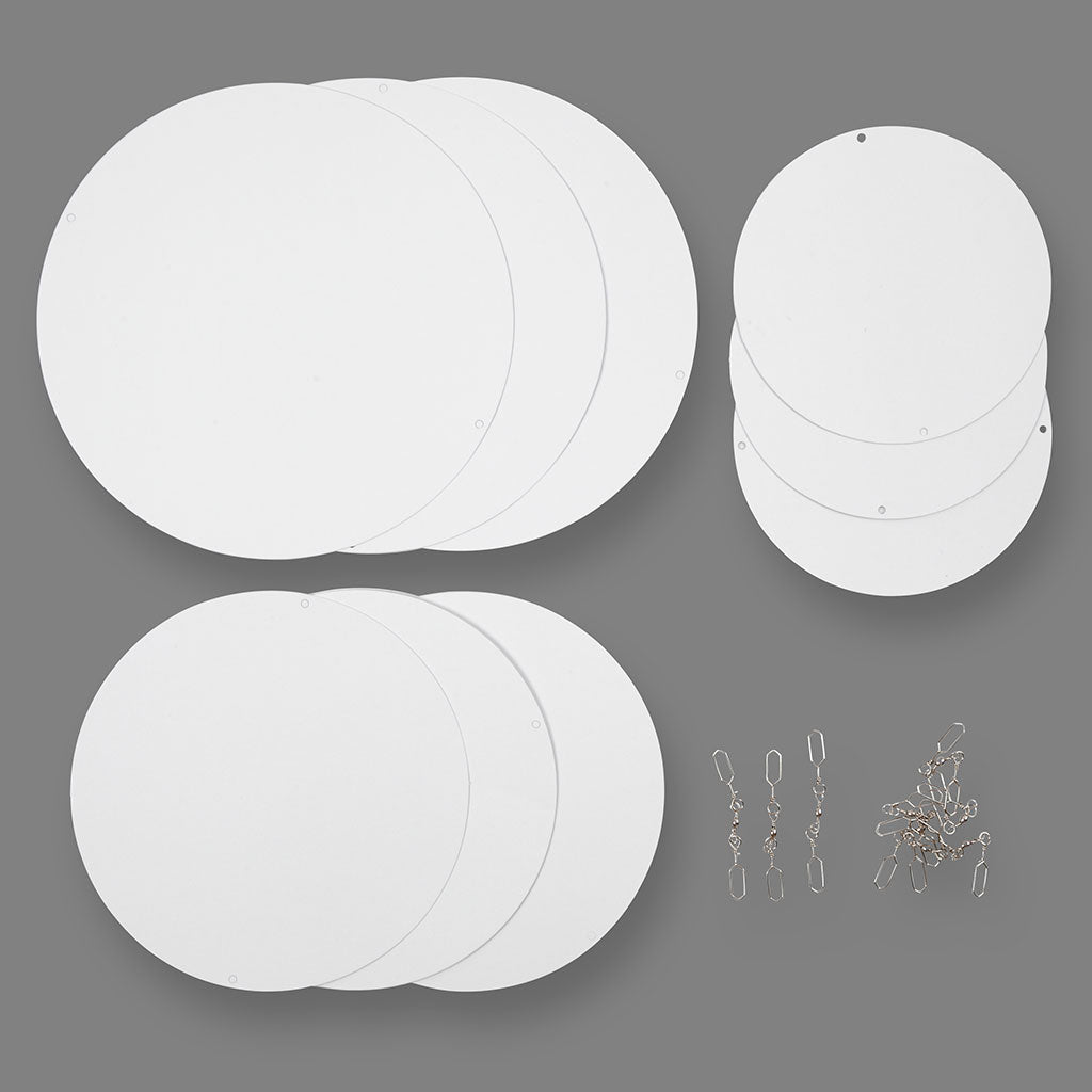 Mobiles vierges Creativ company, d 12+15+18 cm, 300 gr, 4 set 1 boîte