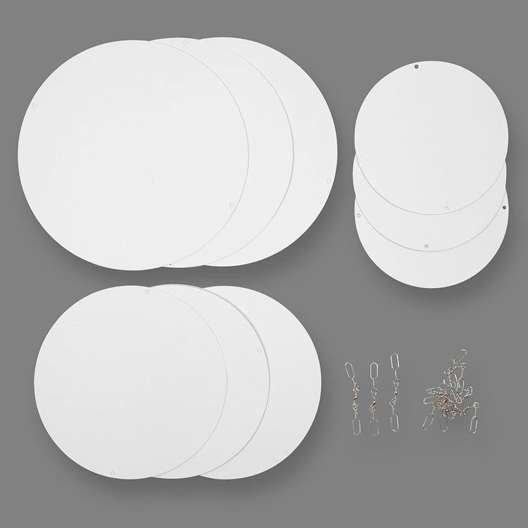 Mobiles vierges Creativ company, d 12+15+18 cm, 300 gr, 4 set 1 boîte