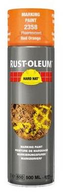 Rust-oleum bombe aérosol peinture de marquage fluor rouge orange 500ml