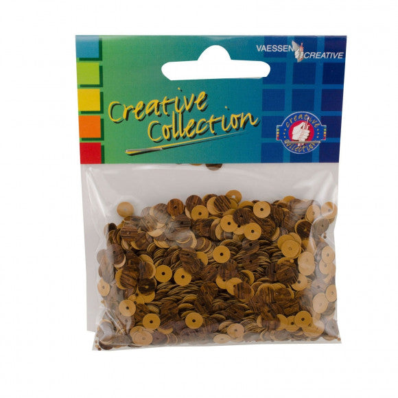 Vaessen creative • paillettes eco 6mm 20g marron foncé