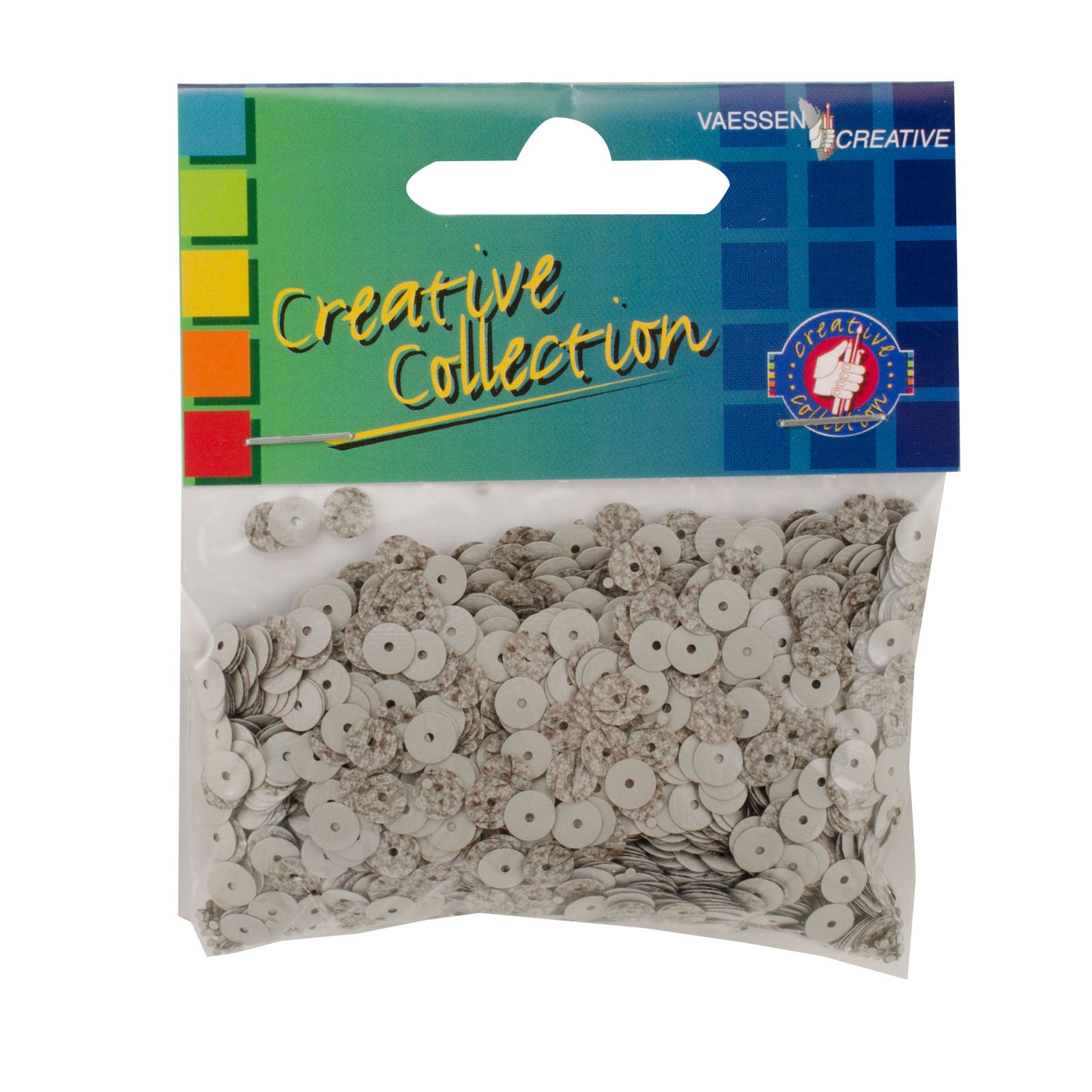 Vaessen creative • paillettes eco 6mm 20g gris moyen