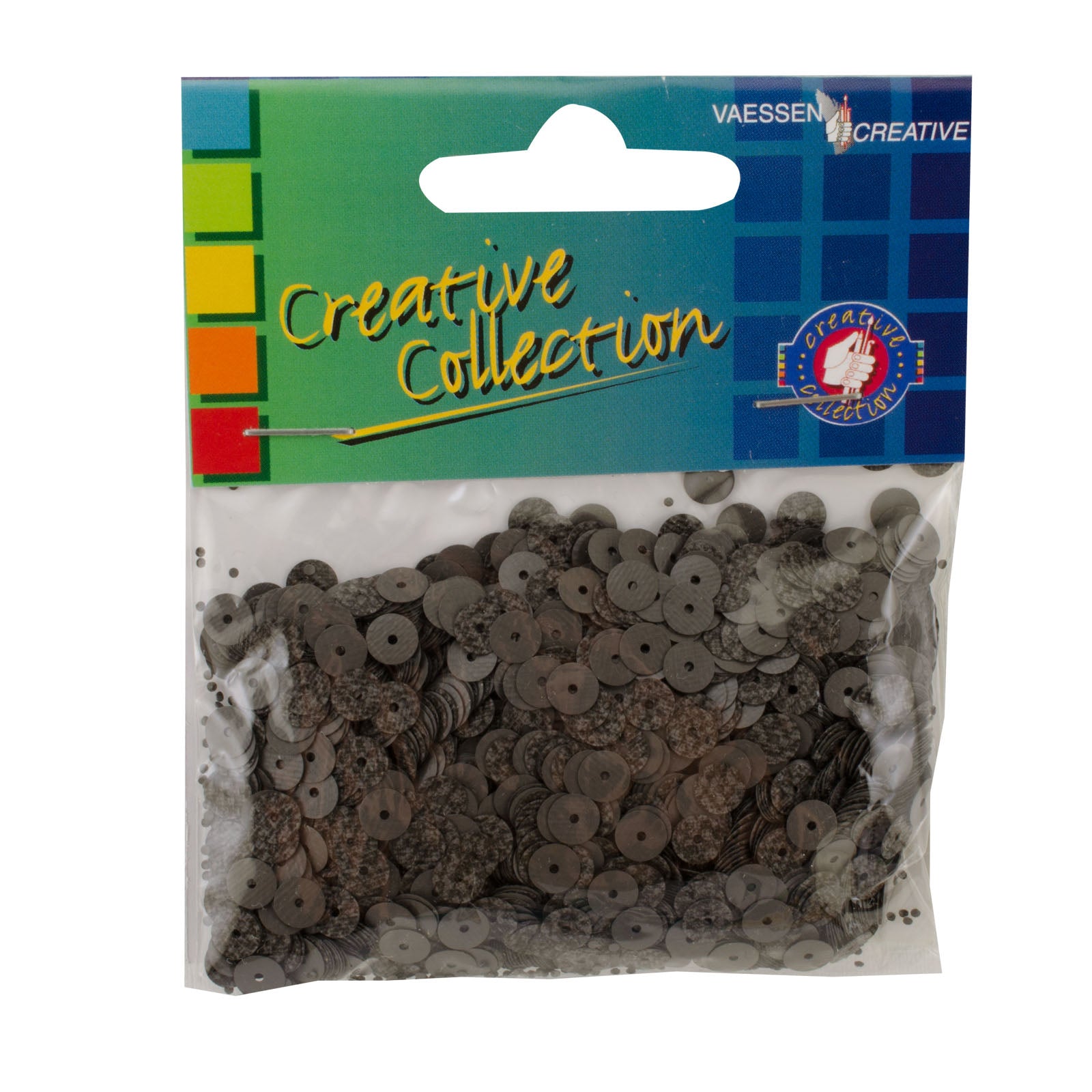 Vaessen creative • paillettes eco 6mm 20g gris foncé