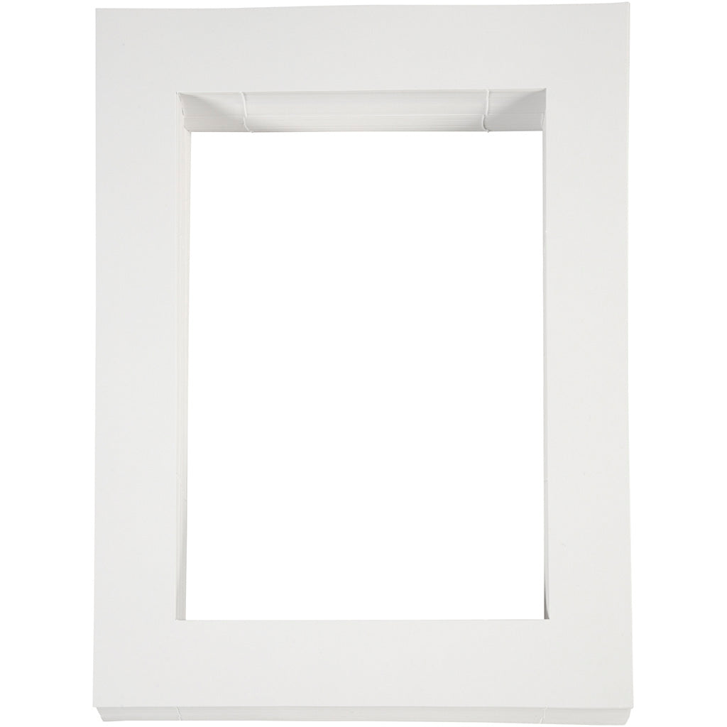 Cadres passe-partout Creativ company, A4, format 28,5x37 cm, 500 gr, blanc, 100 pièces 1 boîte