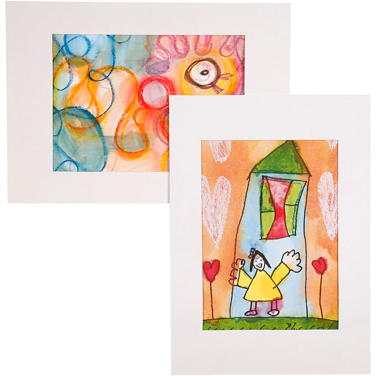 Cadres passe-partout Creativ company, format 19,8x28 cm, 500 g, blanc, 100 pièces 1 boîte