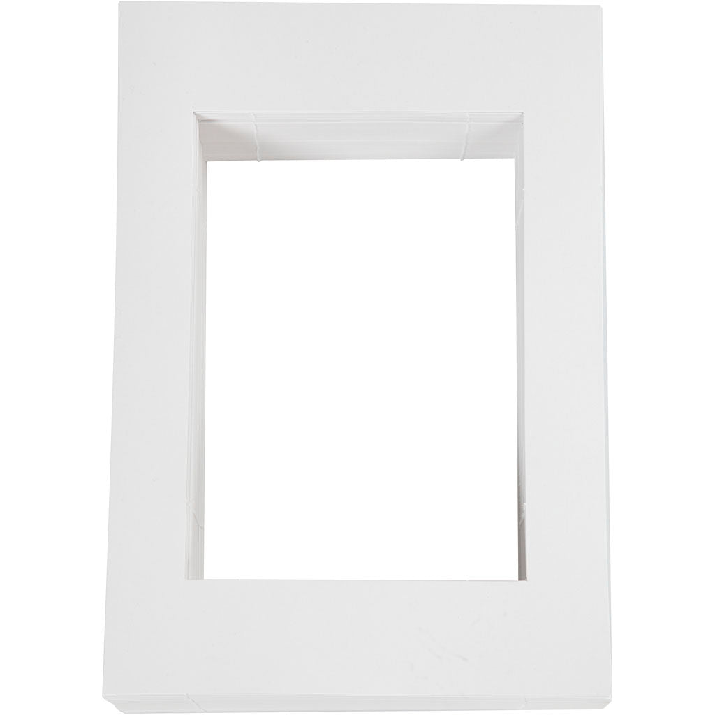 Cadres passe-partout Creativ company, format 19,8x28 cm, 500 g, blanc, 100 pièces 1 boîte