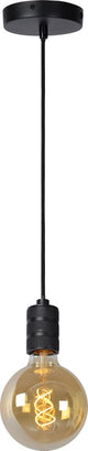 Lucide jova - lampe suspendue - ø 10 cm - 1xe27 - noir
