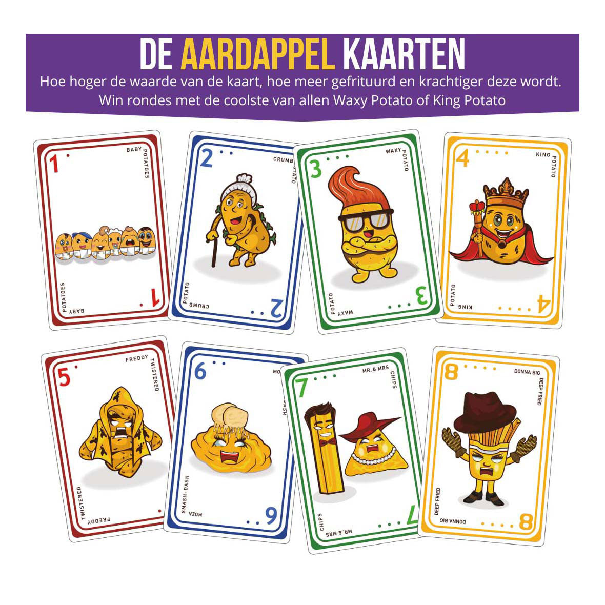 Pommes de terre frites jeu de cartes de pommes de terre frites édition frieuse (NL)
