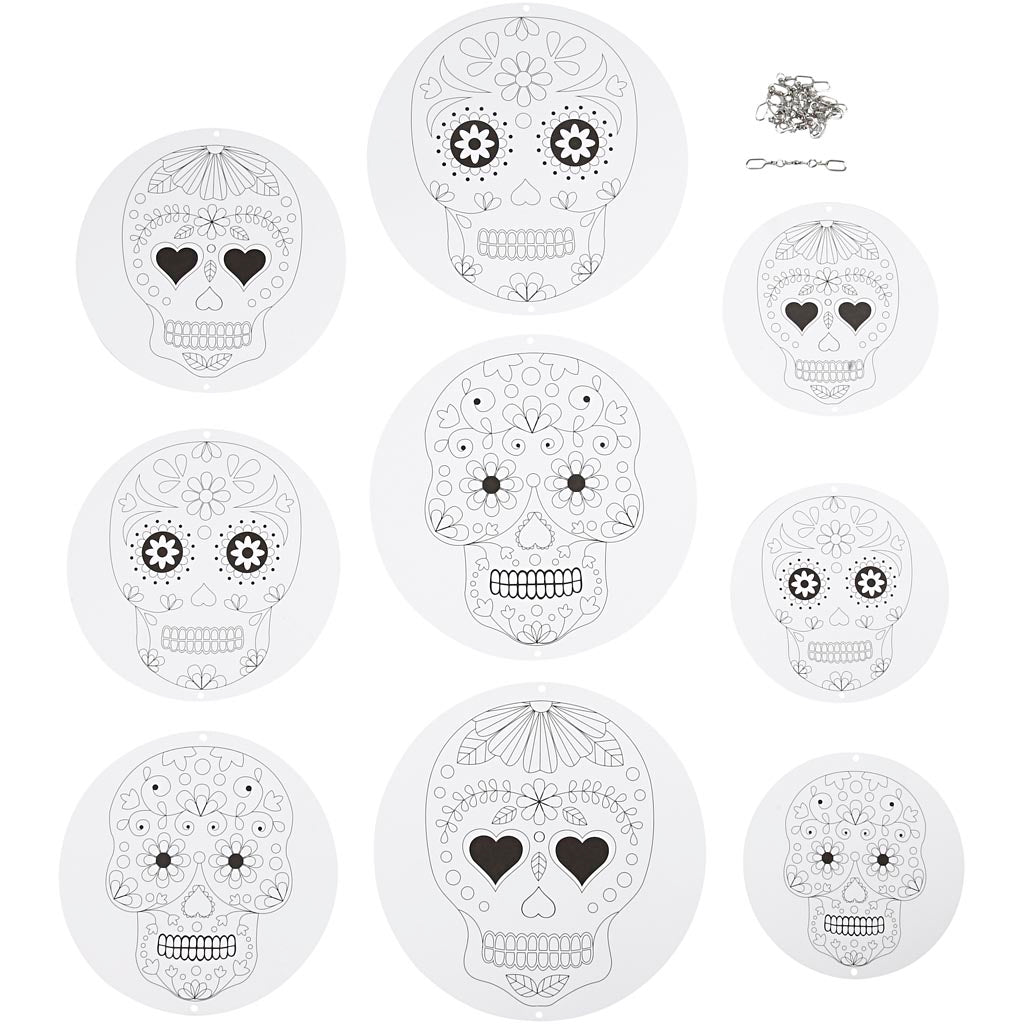 Creativ company mobiles avec motif, d 12+15+18 cm, 300 gr, blanc, 3 set 1 boîte