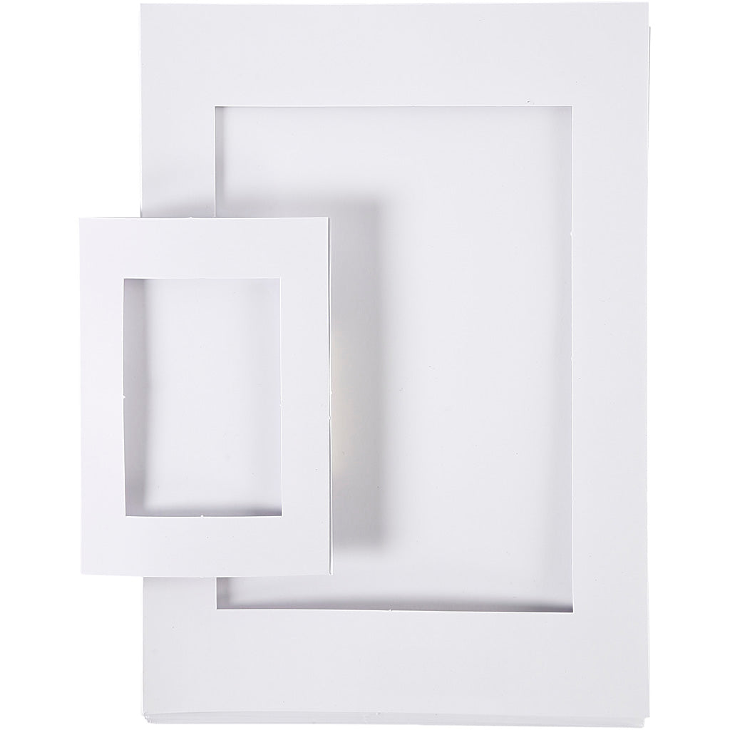 Cadres passe-partout Creativ company, format A4+A6, 230 g, blanc, 2x60 pièces 1 boîte