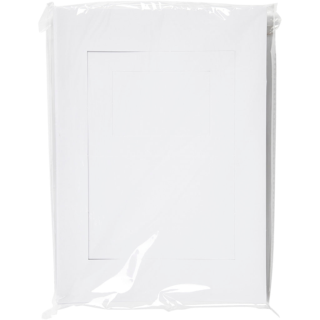 Cadres passe-partout Creativ company, format A4+A6, 230 g, blanc, 2x60 pièces 1 boîte