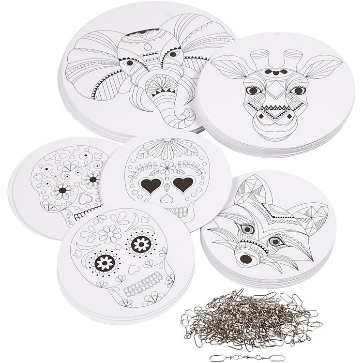 Mobiles d'entreprise Creativ avec motif, d 12+15+18 cm, 300 gr, blanc, 20 set 1 boîte
