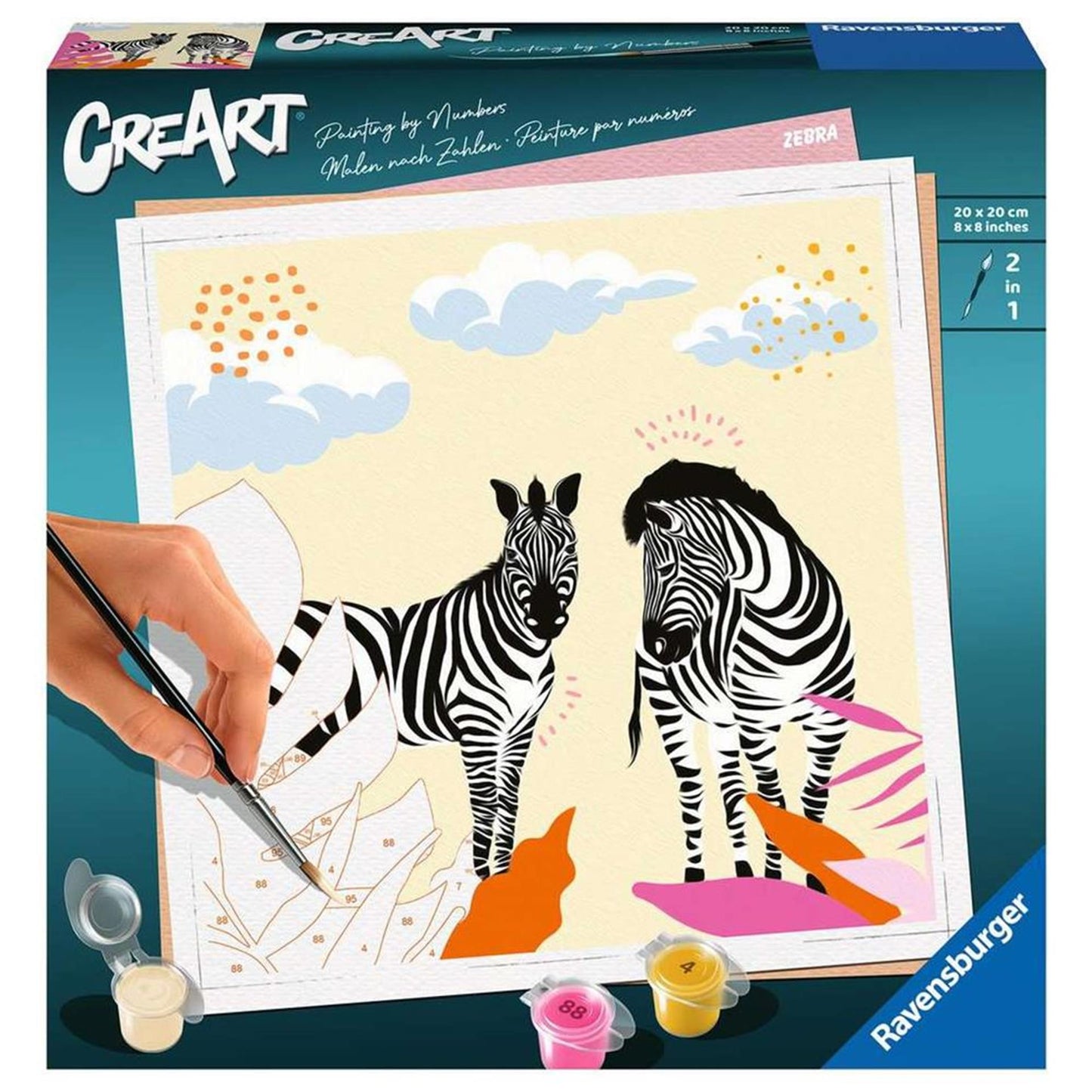 Peinture par numéro zèbre