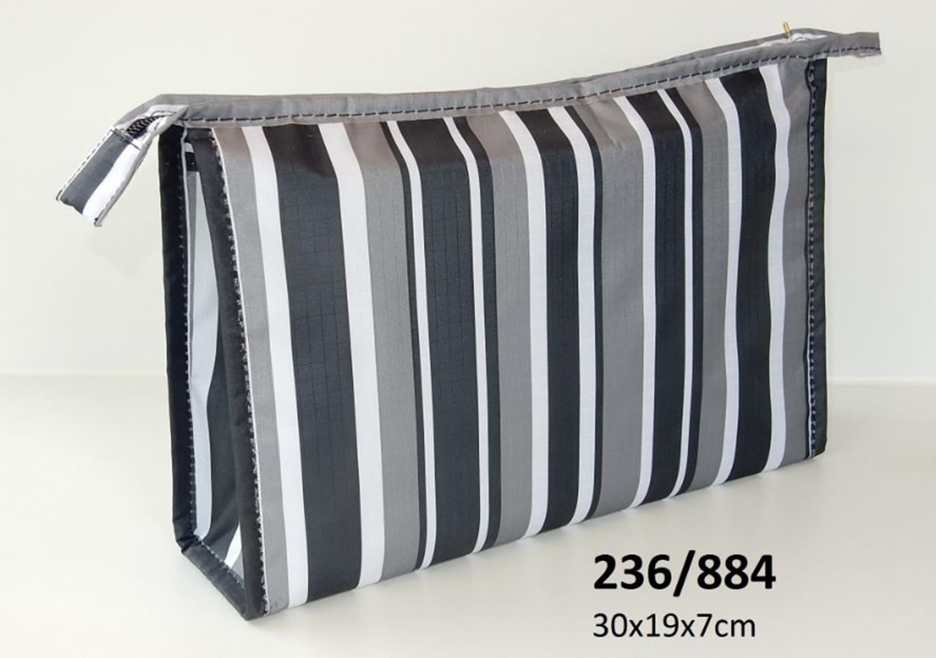Trousse de toilette rayée 30x19x7cm