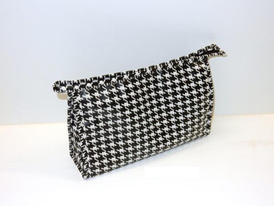 Trousse de toilette pied de poule noir et blanc
