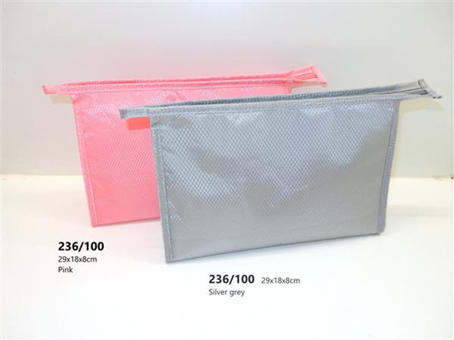Trousse de toilette rose ou argent 29x19x8cm