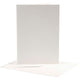 Cartes et enveloppes d'entreprise Creativ, format carte 12,5x17,5 cm, format enveloppe 14x19 cm, blanc cassé, 10 jeux 1 boîte