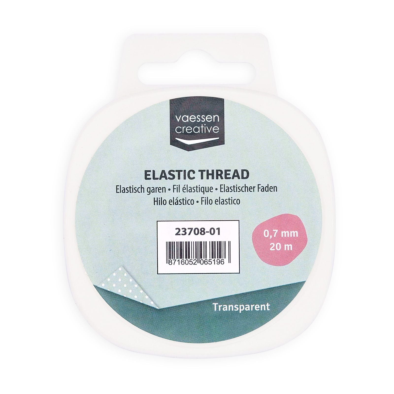 Vaessen creative • fil élastique transparent 0,7mm