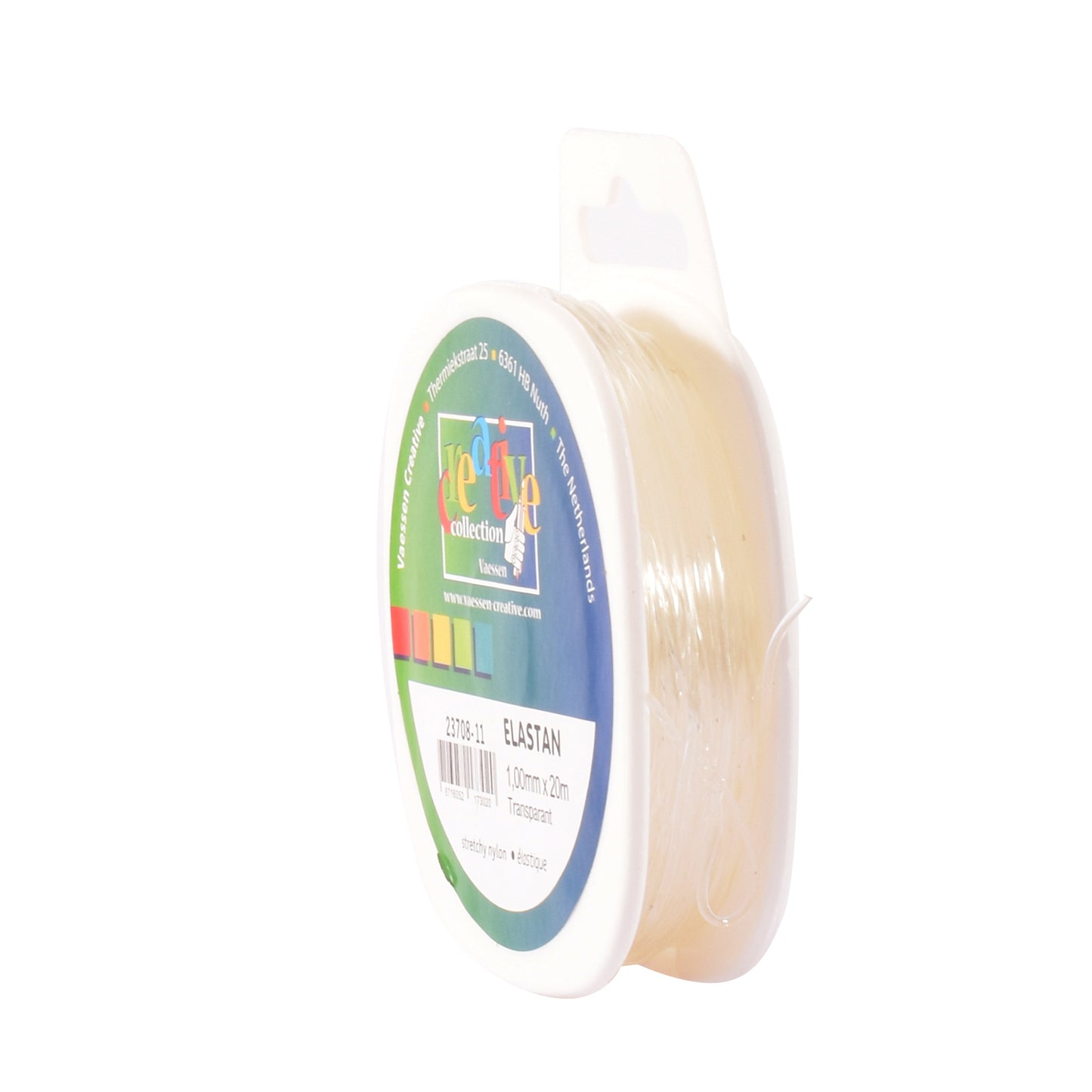 Vaessen creative • fil élastique 1mm 20m transparent