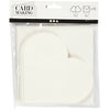Cartes en forme de coeur Creativ company, format carte 12,5x12,5 cm, format enveloppe 13,5x13,5 cm, blanc cassé, 10 jeux 1 boîte