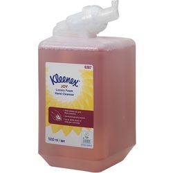Savon pour les mains Kleenex Luxury Joy plastique 1l rouge pack 6 pièces