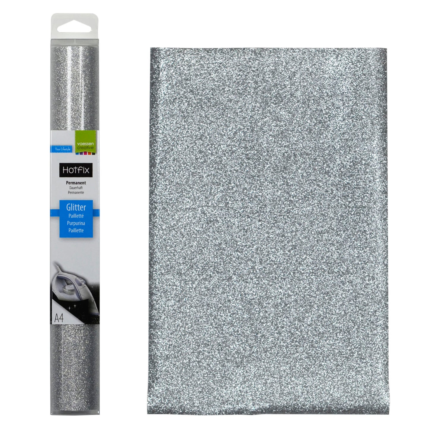 Vaessen creative • paillettes flex a4 argent
