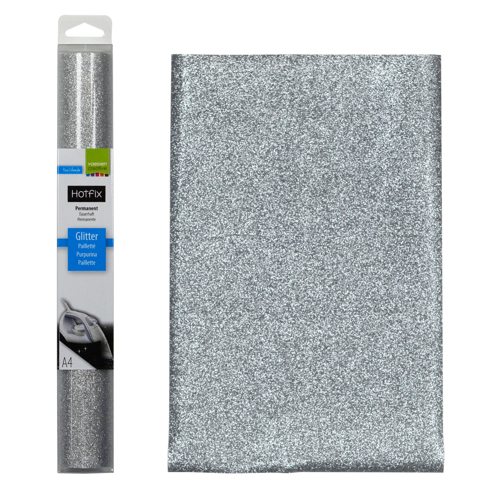 Vaessen creative • paillettes flex a4 argent